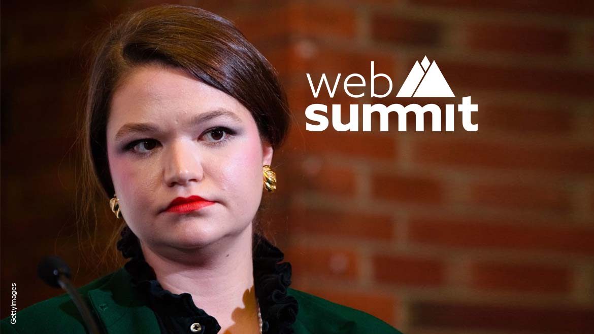 Ex-diretora da Cambridge Analytica, Brittany Kaiser, na Web Summit