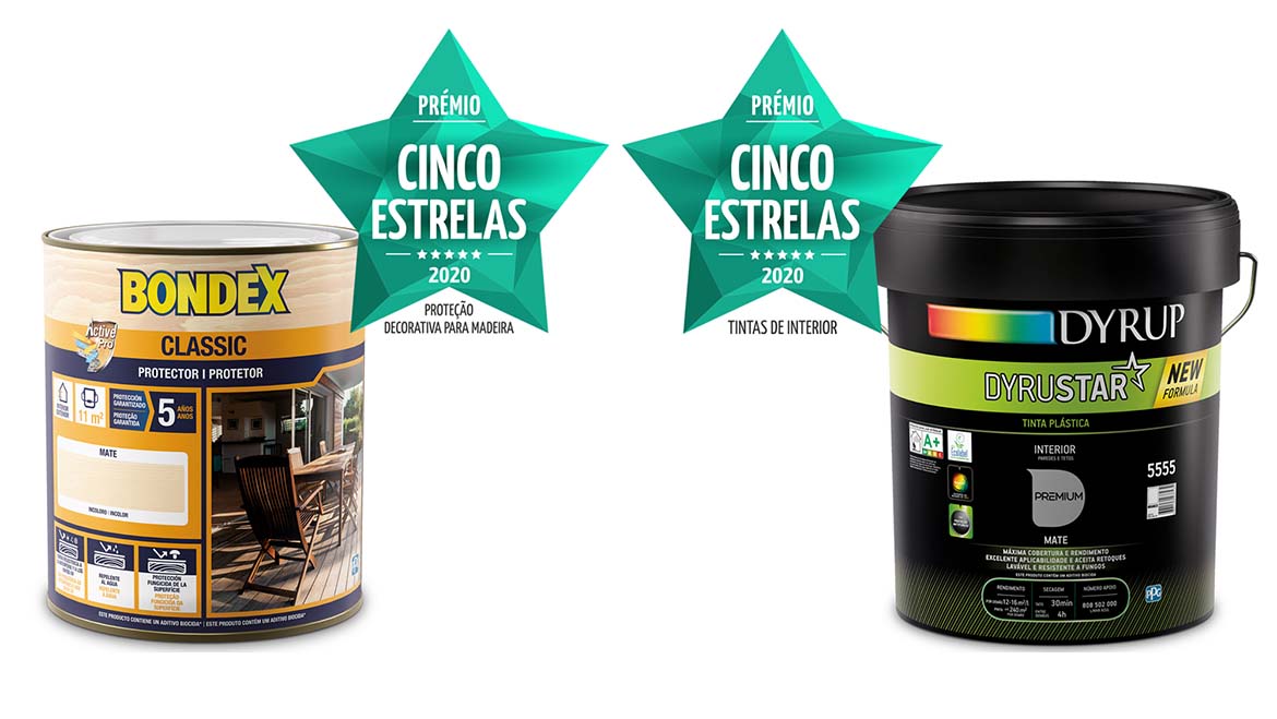 Bondex Classic e Dyrustar são produtos Cinco Estrelas