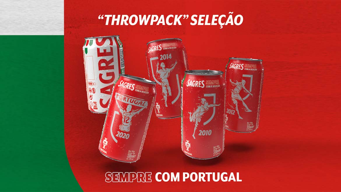 Edição especial de latas Cerveja Sagres desafia os portugueses a recordarem os melhores momentos com a Seleção Nacional de futebol