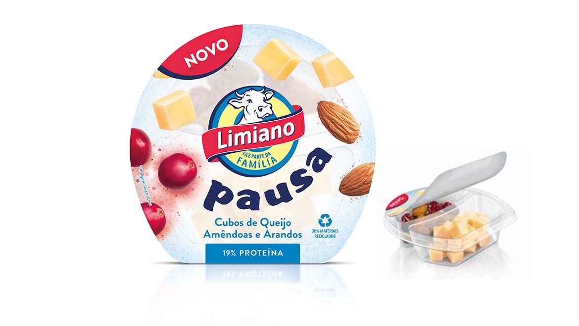 Limiano lança snack on-the-go com uma saudável combinação de cubos de queijo, amêndoas e arandos