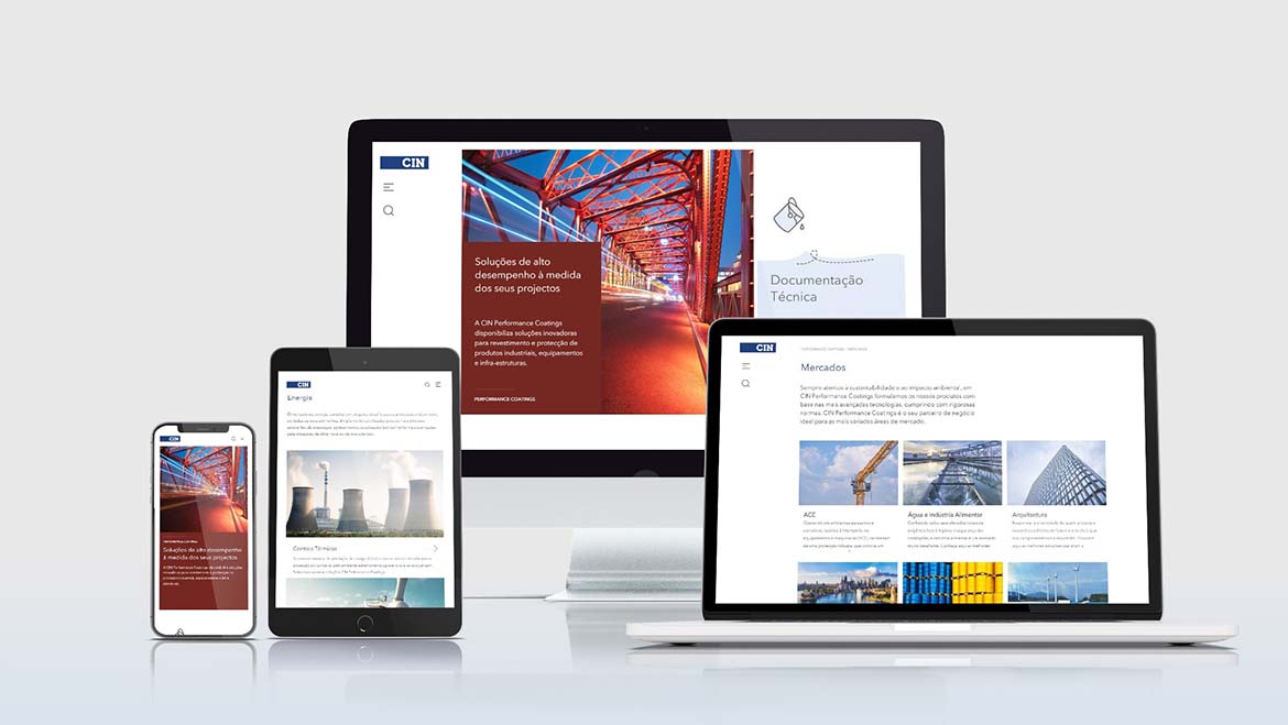 CIN lança novo site dedicado a clientes de Indústria e Protecção Anticorrosiva