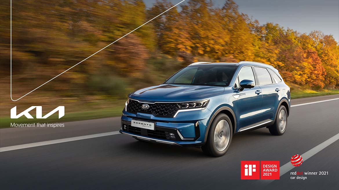 Nova geração do Kia Sorento  vence prémios de design Red Dot e iF