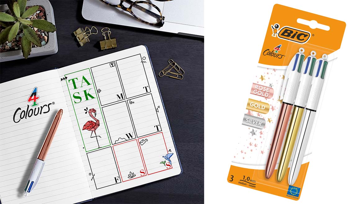 BIC sugere a icónica esferográfica 4 Cores na nova cor tendência para oferecer à sua Mãe