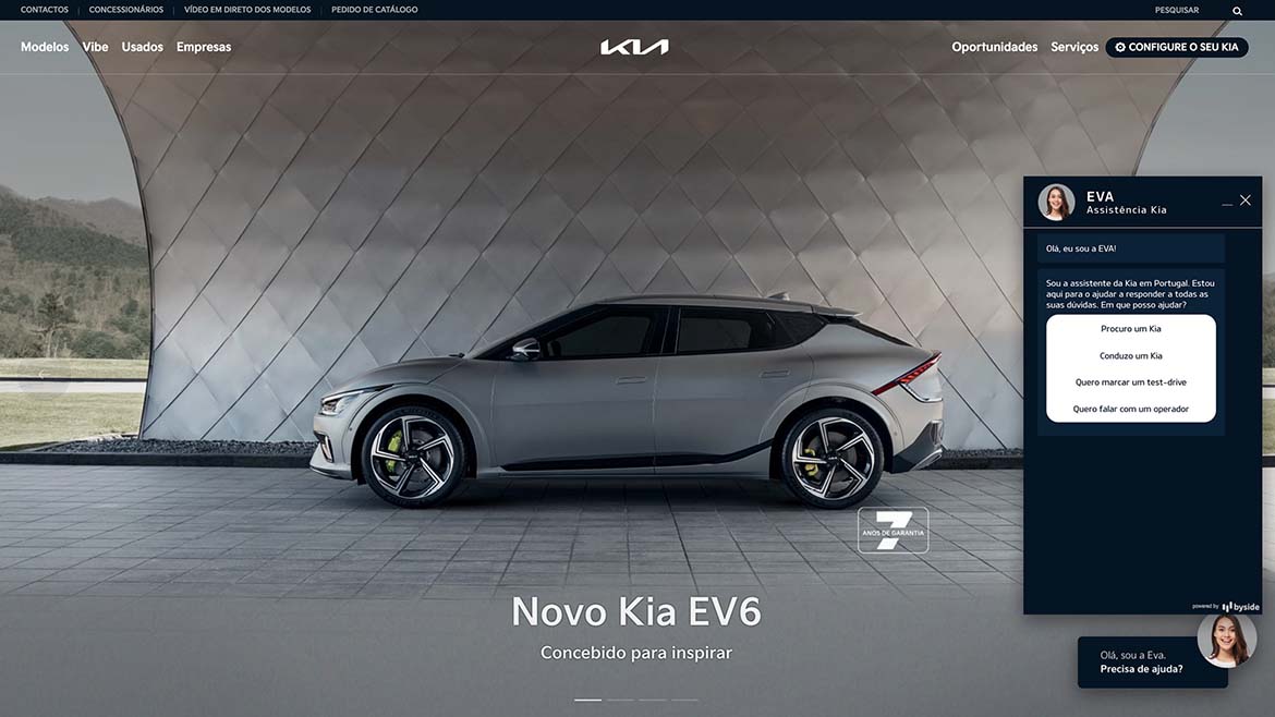 Adeus “Kobi”, olá “EVA”:  Chegou o novo “chatbot” da Kia Portugal