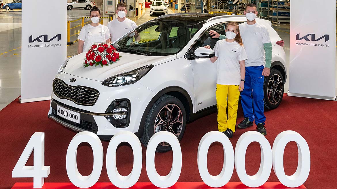Fábrica europeia da Kia passa o marco das 4 milhões de viaturas produzidas
