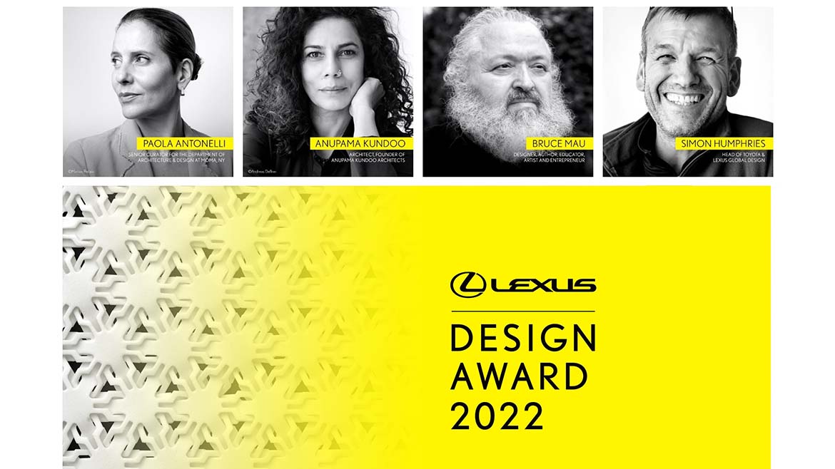 ANUNCIADO JÚRI PARA O LEXUS DESIGN AWARD 2022