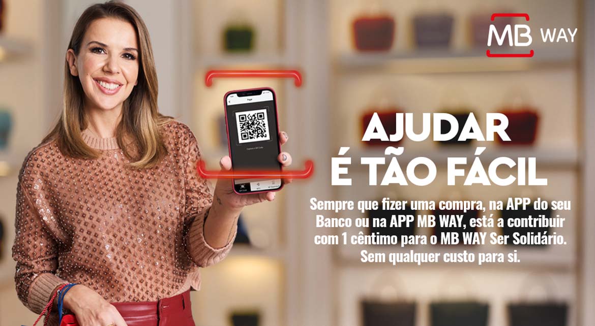 Este Natal, por cada compra com MB WAY, é doado 1 cêntimo para as instituições que compõem o Ser Solidário