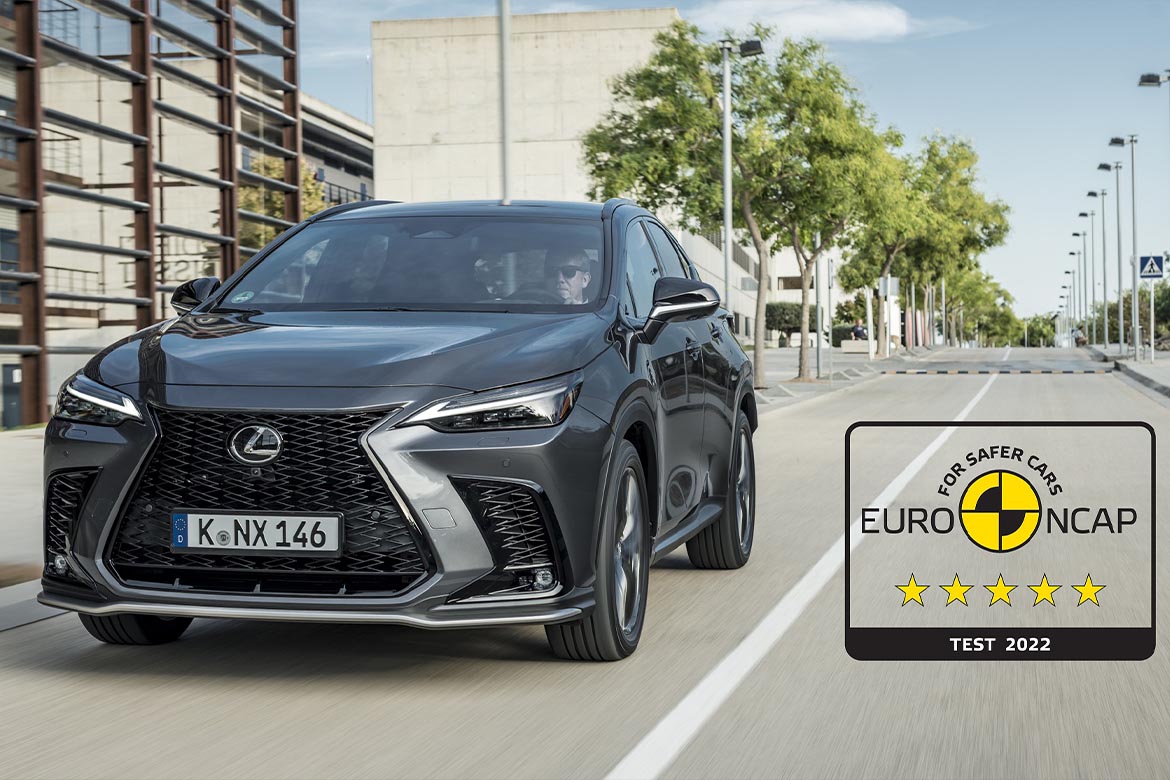 LEXUS NX ALCANÇA CINCO ESTRELAS NOS TESTES DE SEGURANÇA EURO NCAP