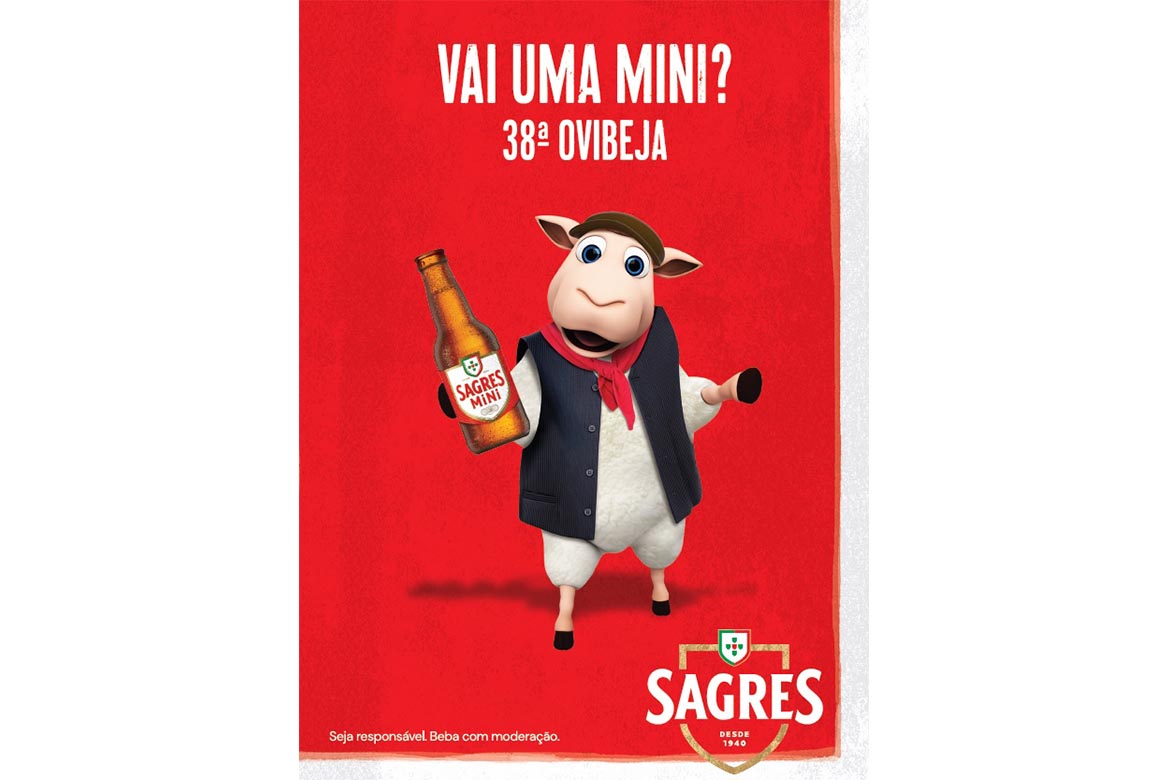 Cerveja Sagres há 38 anos  com a Ovibeja