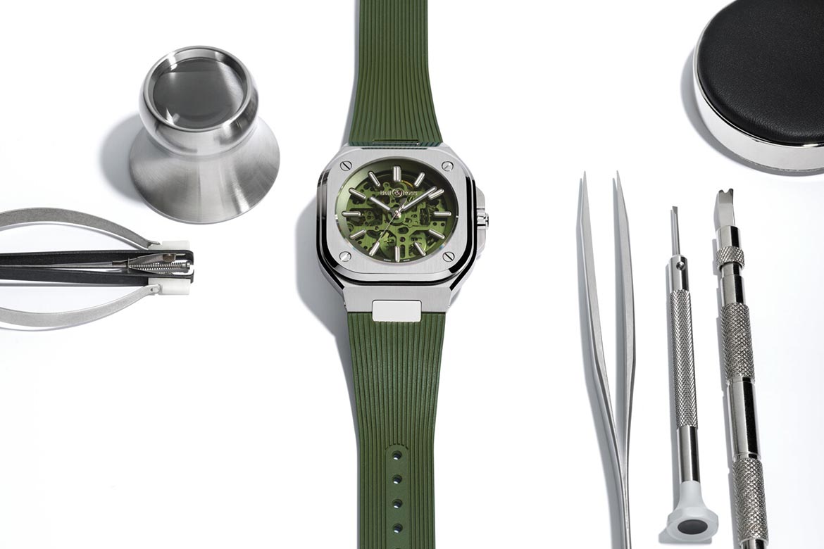BR 05 Skeleton Green – Um relógio de contrastes