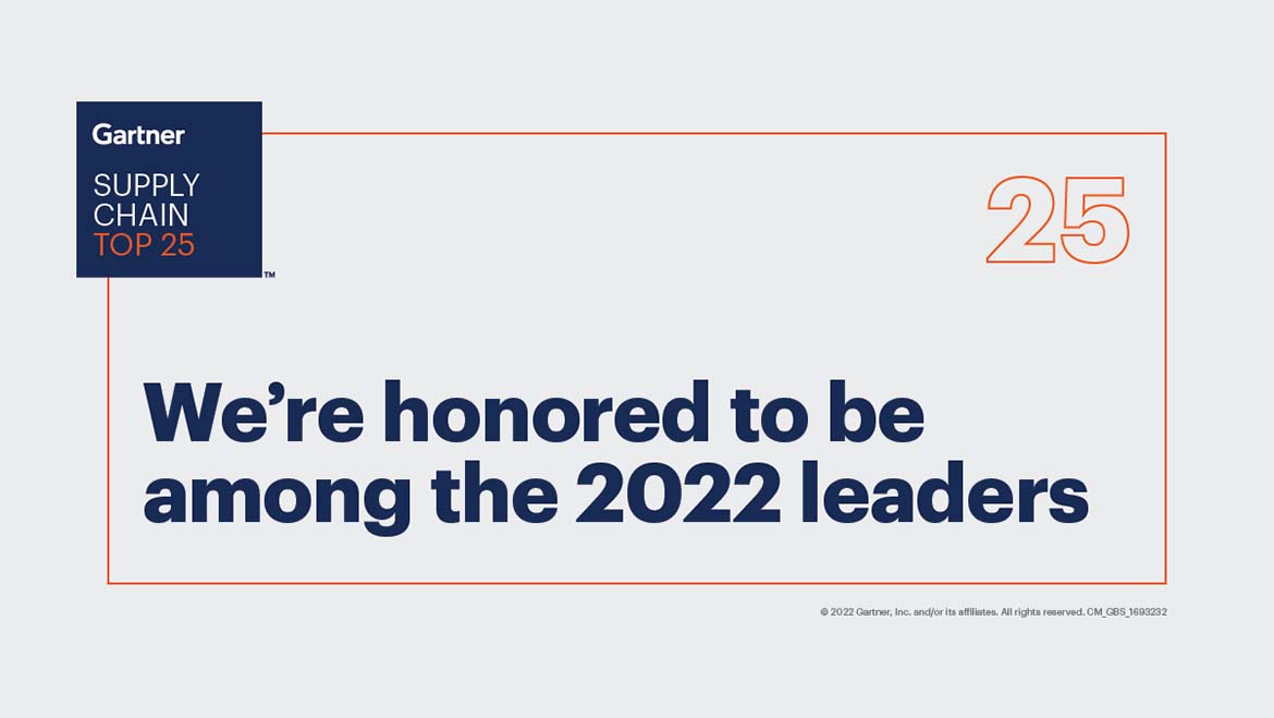 Schneider Electric posicionada no 2.º lugar do Top 25 Supply Chain 2022 da Gartner