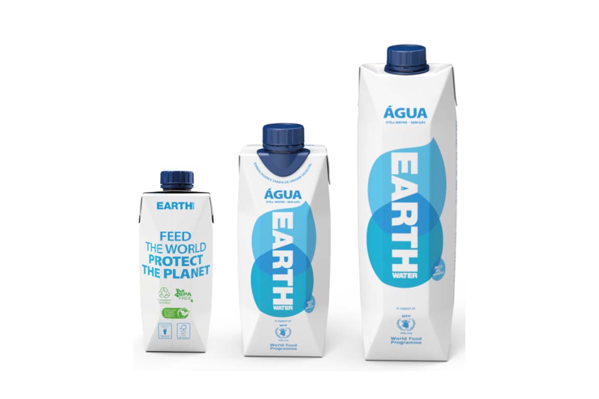 Earth Water Portugal lança novo formato de embalagem em cartão Tetra Pak de água de 330ml