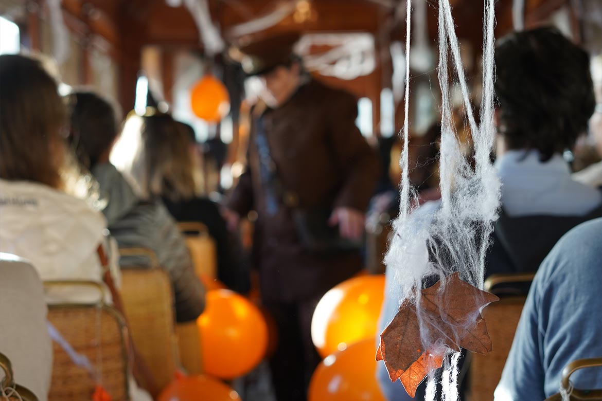 Halloween aterrador no Museu do Carro Eléctrico