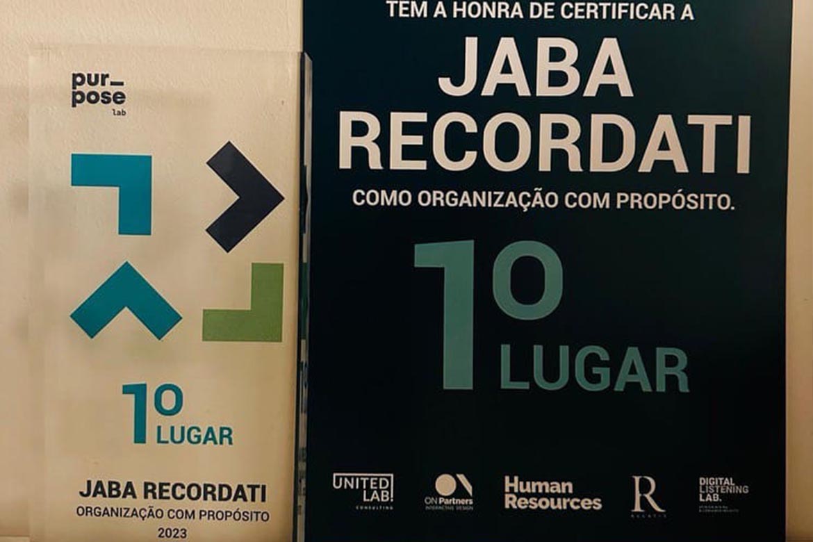 Jaba Recordati Portugal alcança primeiro lugar do top 10 das organizações com Propósito em Portugal