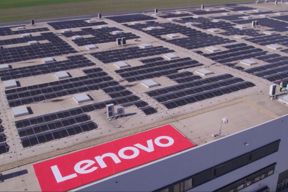 Lenovo reforça os esforços de sustentabilidade nas suas instalações de fabrico na Europa com o aumento da capacidade de produção de energia solar